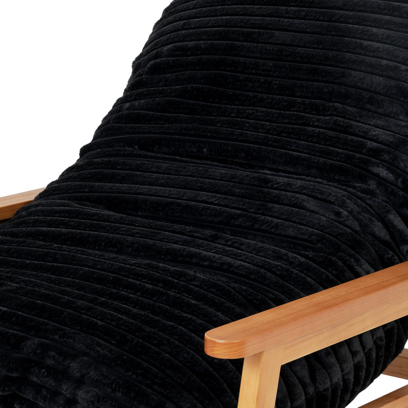 Chaise d'appoint rembourrée Ivona 35,24 po Ivona, Noir