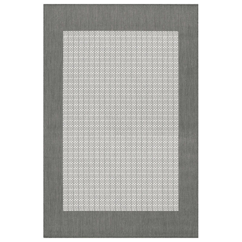 Tapis intérieur / extérieur gris Sania, Rectangle 2 pi x 3 pi 7 po