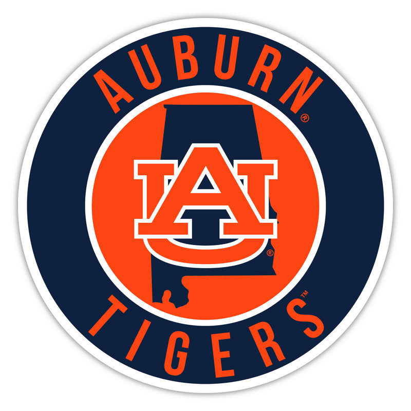Auburn University Bright Line - 16" Circle With State