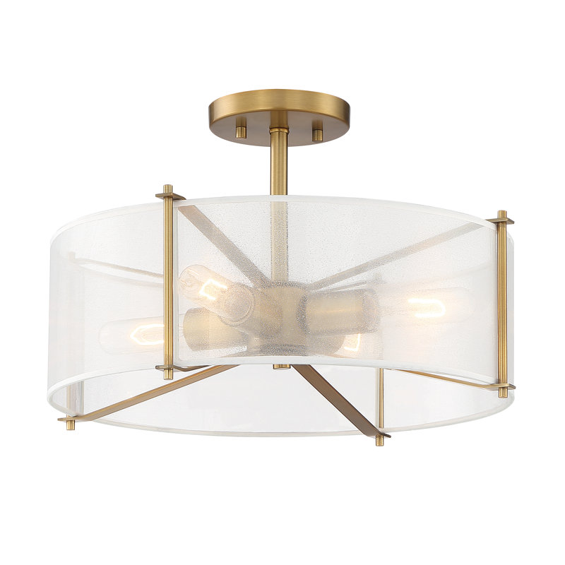 Lustre cylindrique unique à 4 lumières Heitor