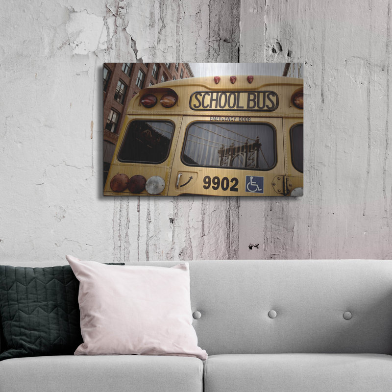 «NYC School Bus» par Nina Paponcek, H 24 po x l 36 po