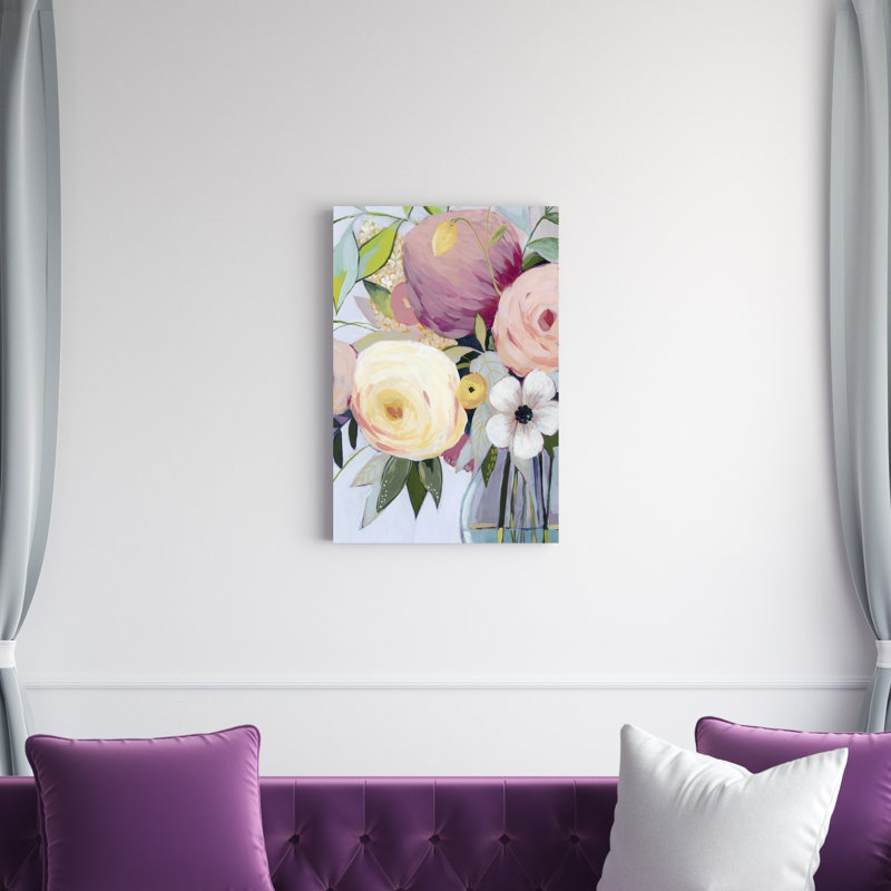 «Georgia Bouquet I», peinture sur toile, H 30 po x l 20 po