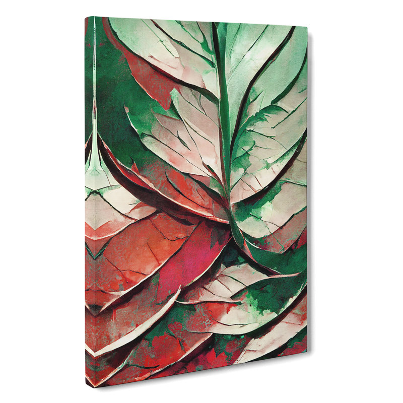 Abstract Leaf Art No.2 - Wrapped Canvas Print, 50cm H x 35cm W x 3cm D