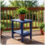 Table de bout extérieure Adirondack, table de bout de patio en PEHD, bleu marine