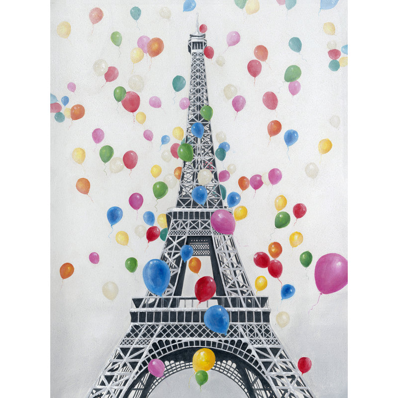 Paris 1 Piece Wrapped Canvas Painting
