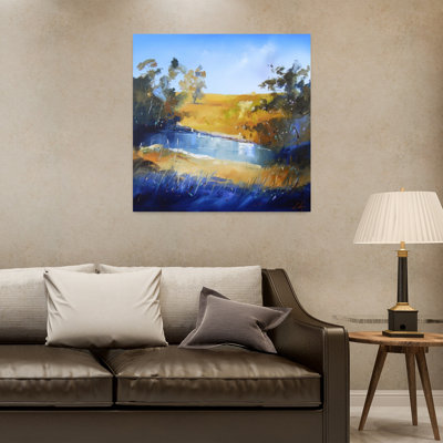 Winter Dam, art contemporain abstrait, paysage