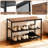 Shoe Bench, 3-Tier Shoe Rack, Entryway Shoe Organizer Storage Bench with Mesh Shelves, 30''