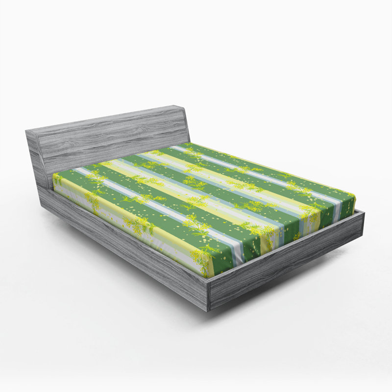 Microfiber Striped Fitted Sheet, Full Fitted Sheet