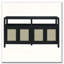 Bohemian Rattan Sideboard with Solid Wood Frame and Adjustable Shelves-1812659272