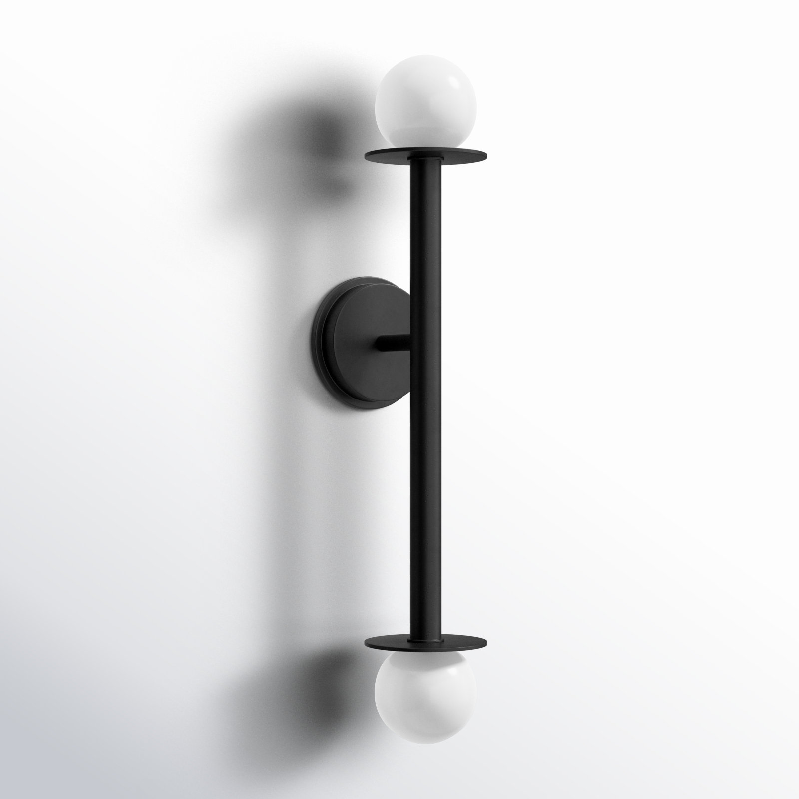 Allegra 2-Light Wall Sconce, Midnight Black