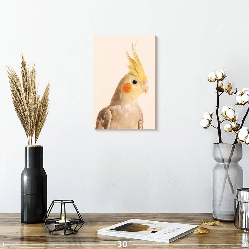 Brampt Smiling Cockatiel, 12" H x 8" W