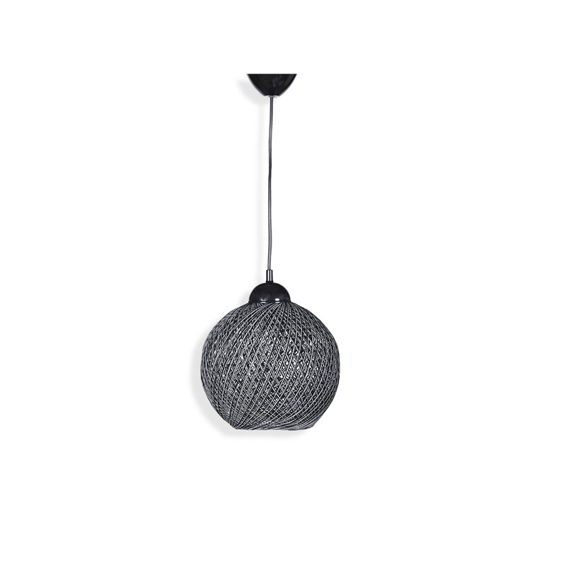 Luminaire suspendu en coton avec globe