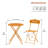 3-Piece Bistro Set with Folding Table and 2 Chairs, Orange-1876519300