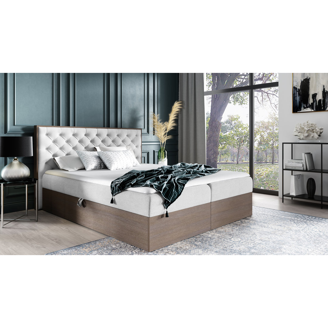 Boxspringbett Rustica 3 mit Topper und Stauraum