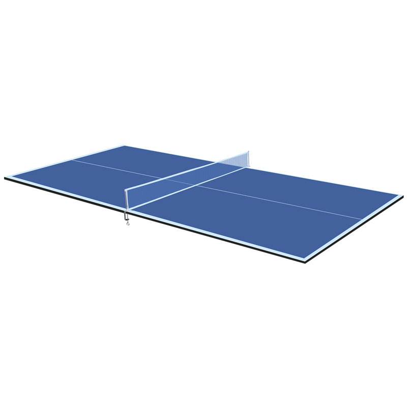 Plateau de table de tennis de table pliable et portable de taille moyenne pour jeux d'intérieur, Bleu