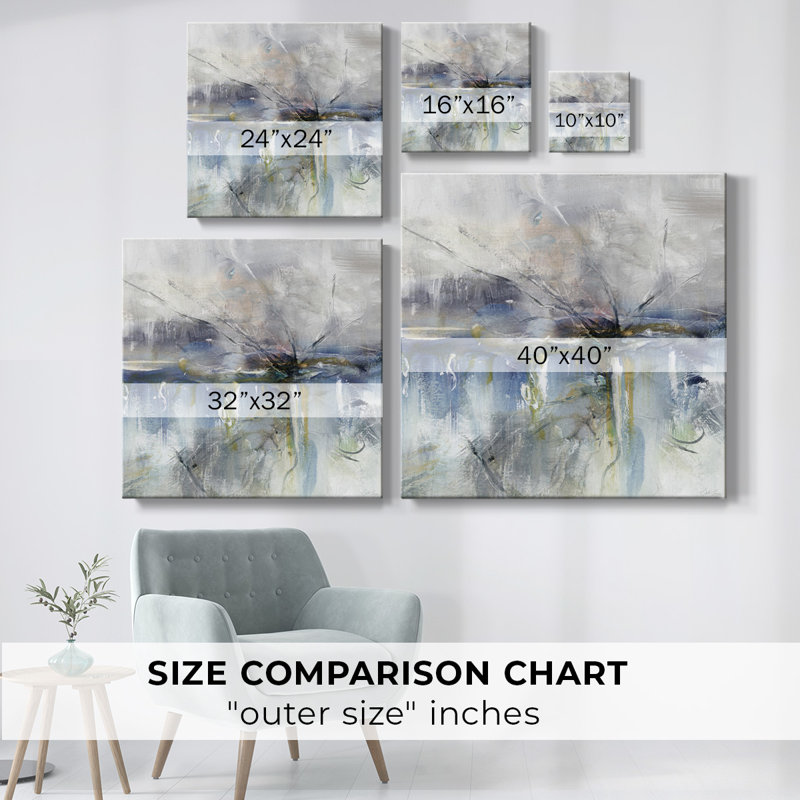 Toile tendue abstraite Striation II-Gallery 47137-R, H 40 po x l 40 po