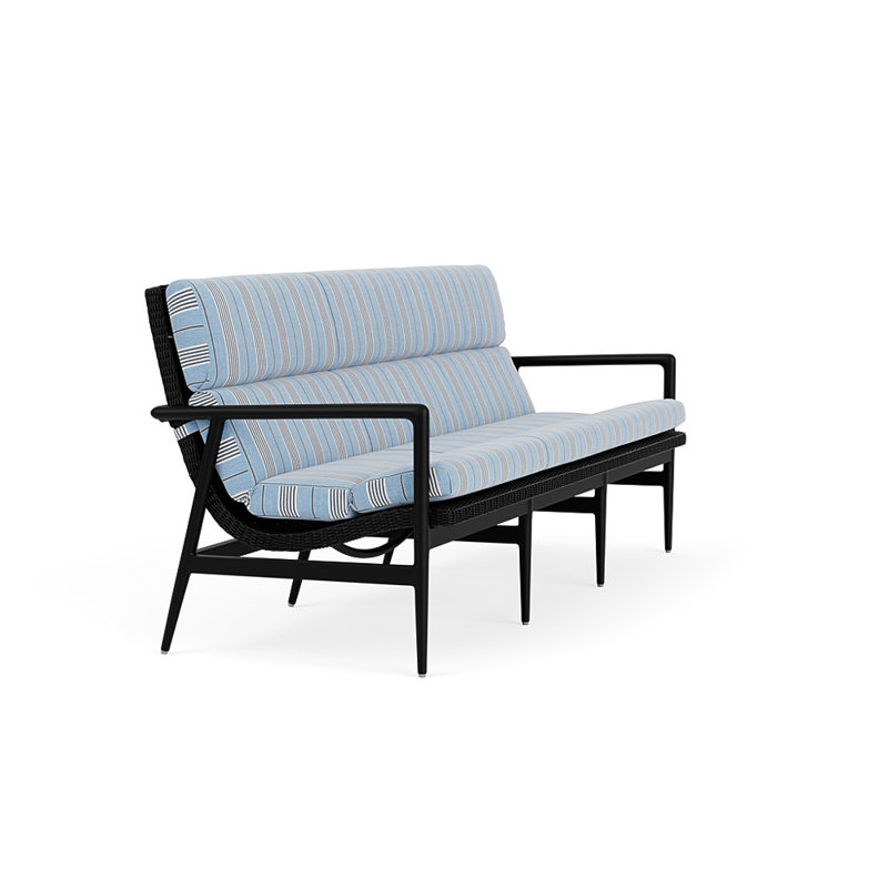 Cascade Outdoor 3 - Seat Patio Sofa, Hansen Sky, Ebony
