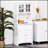 Elegant Buffet With Hutch, Kitchen Pantry Storage Cabinet With Framed Glass Door, Drawer, And Microwave Space, White