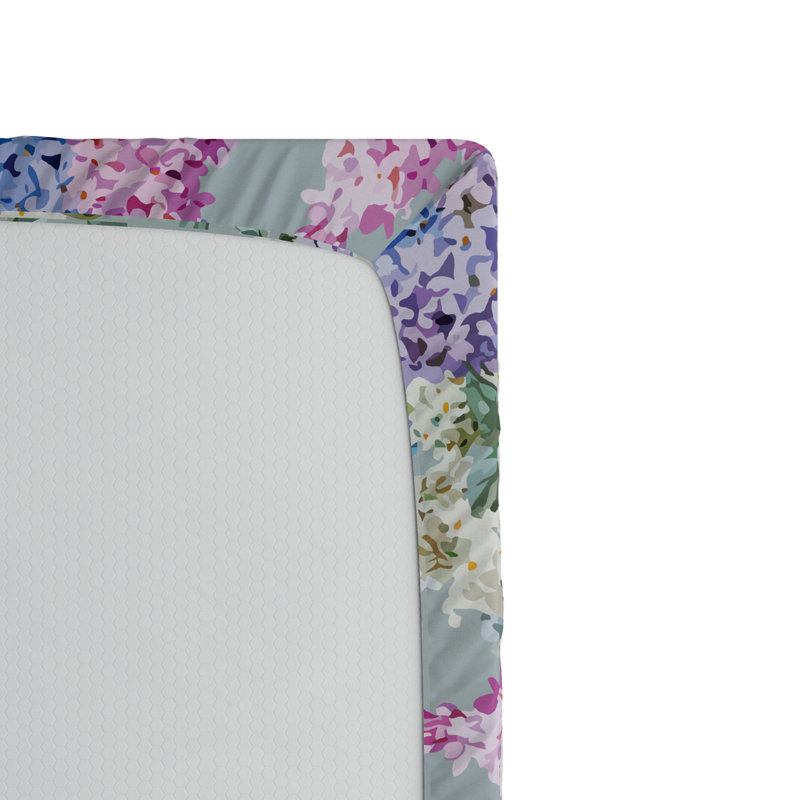 Microfiber Floral Fitted Sheet, Queen Fitted Sheet