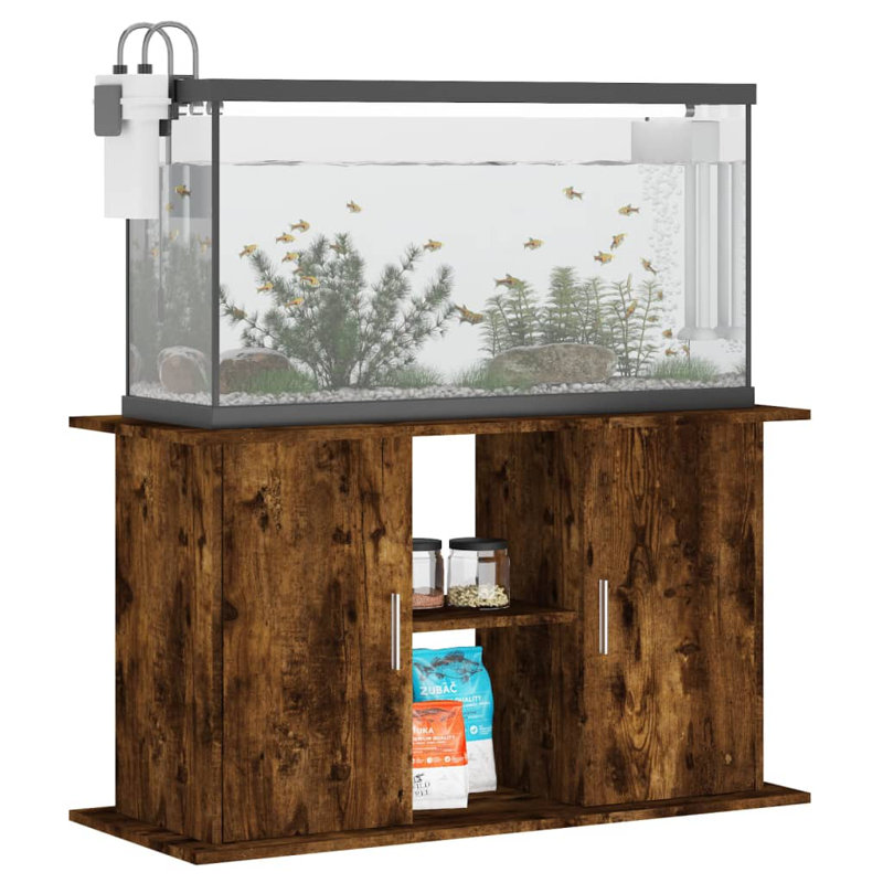 Epworth Aquarium Stand, Smoked Oak