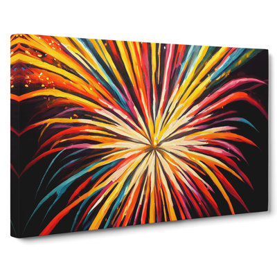 Grand Fireworks Abstract - Wrapped Canvas