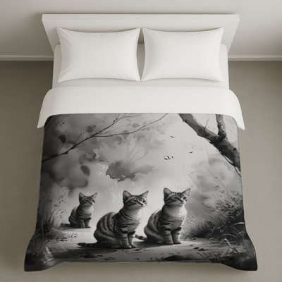 Trois housses de couette Three Tabby Cats