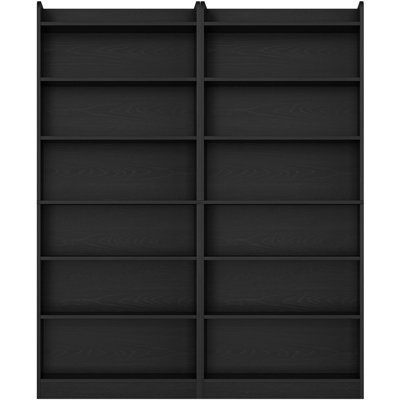 2-Piece 71"H X 24"W 7-Tier Modern Simple  Bookcase with Top Open Compartment