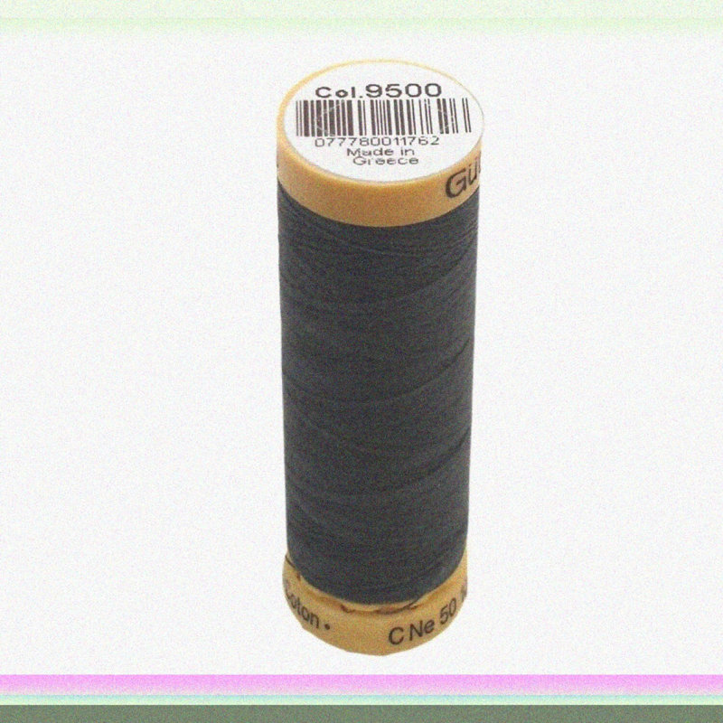 Natural Cotton Thread 110 Yards Grey, Dark Gray