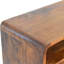 Mini console en bois massif, 2 tiroirs, 1 fente ouverte, brun