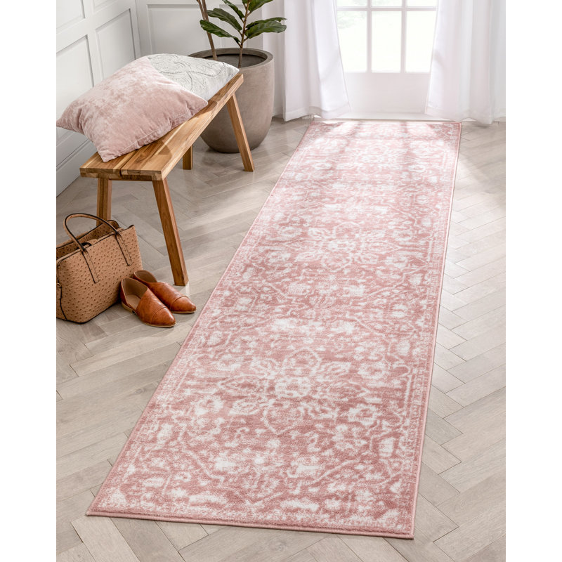 Tapis rose Anyssia Dazzle, Tapis de couloir 2 pi 7 po x 9 pi 10 po