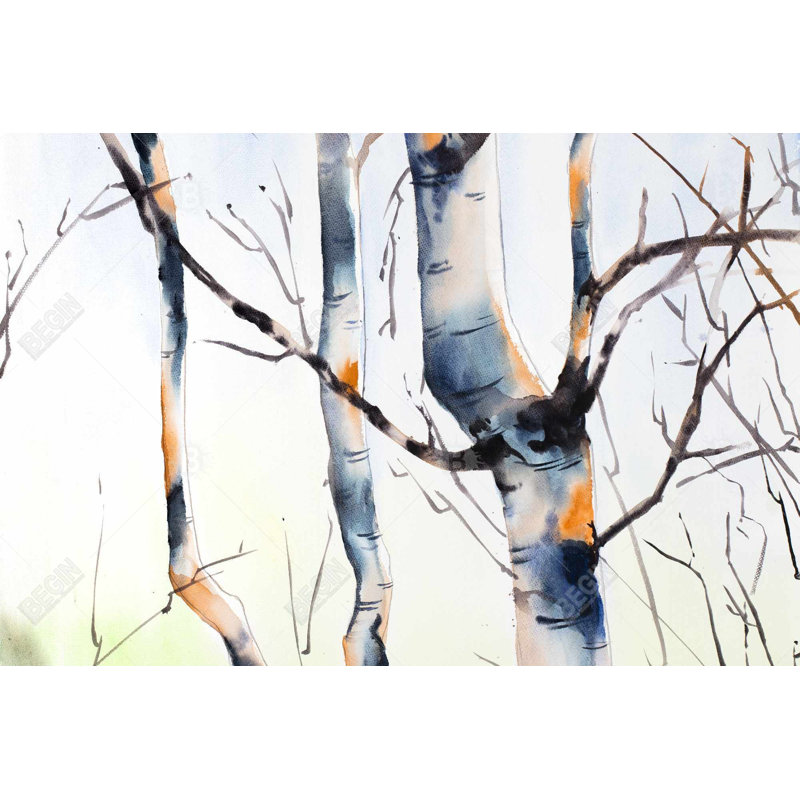 " Three Small Birch Trees "