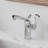 Modern Single Handle Bathroom Faucet With Round Base, 170° Swivel Spout – CUPC & NSF Certified (Chrome/Zirconium Gold/Matte Black)-116089575