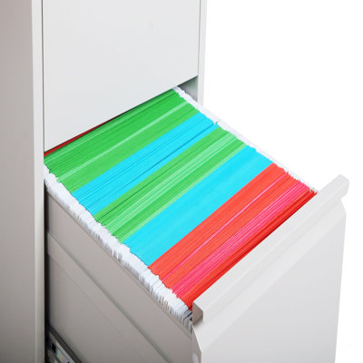 3 Drawer Metal Vertical File Cabinet with Lock Office Home Steel Vertical File Cabinet for A4 Legal/Letter Size