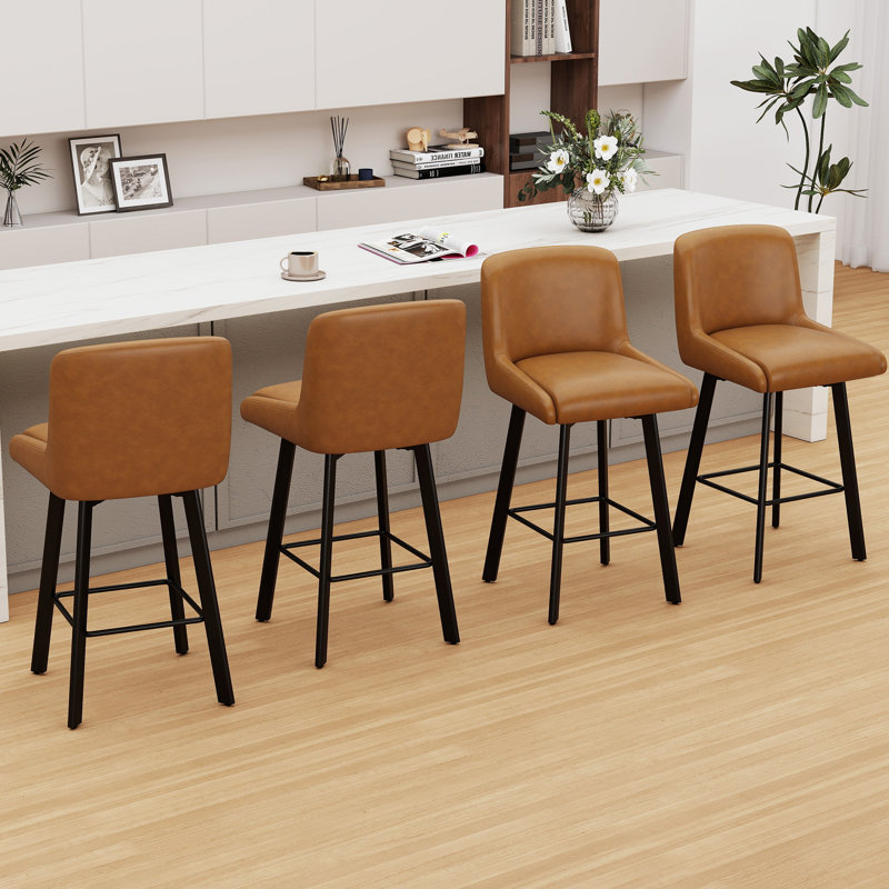 Tabouret de bar 26 po H, 4, Brun whisky, Tabouret de bar = siège d'une hauteur de 26 po