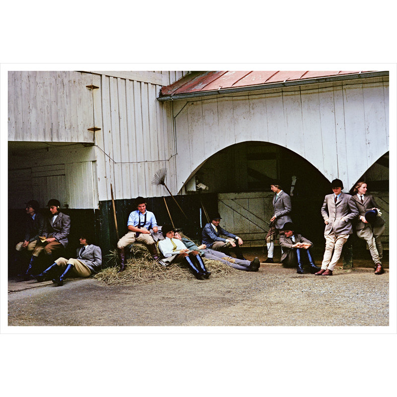 School Riding Print by Slim Aarons, Unframed, 32.5" H x 48.5" W x 0.1" D
