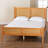 Betzayda Baxton Studio Jenn Golden Brown Wood Japandi Queen Size Platform Bed With Distressed-Finished Rattan