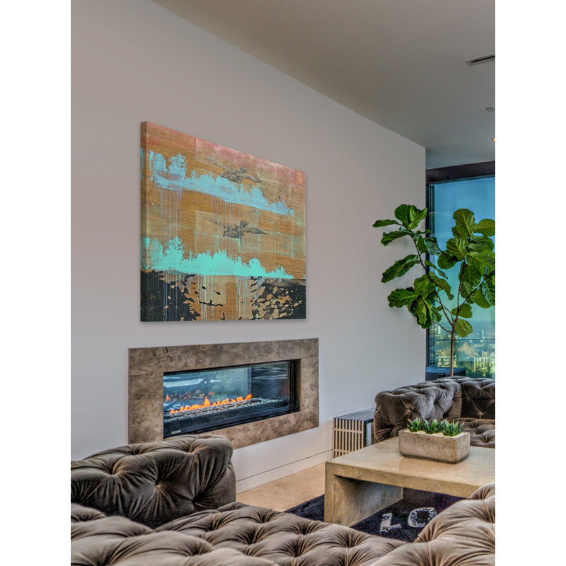 Gliding Augur by Tracy Silva Barbosa - Wrapped Canvas Painting, 46 cm H x 46 cm W