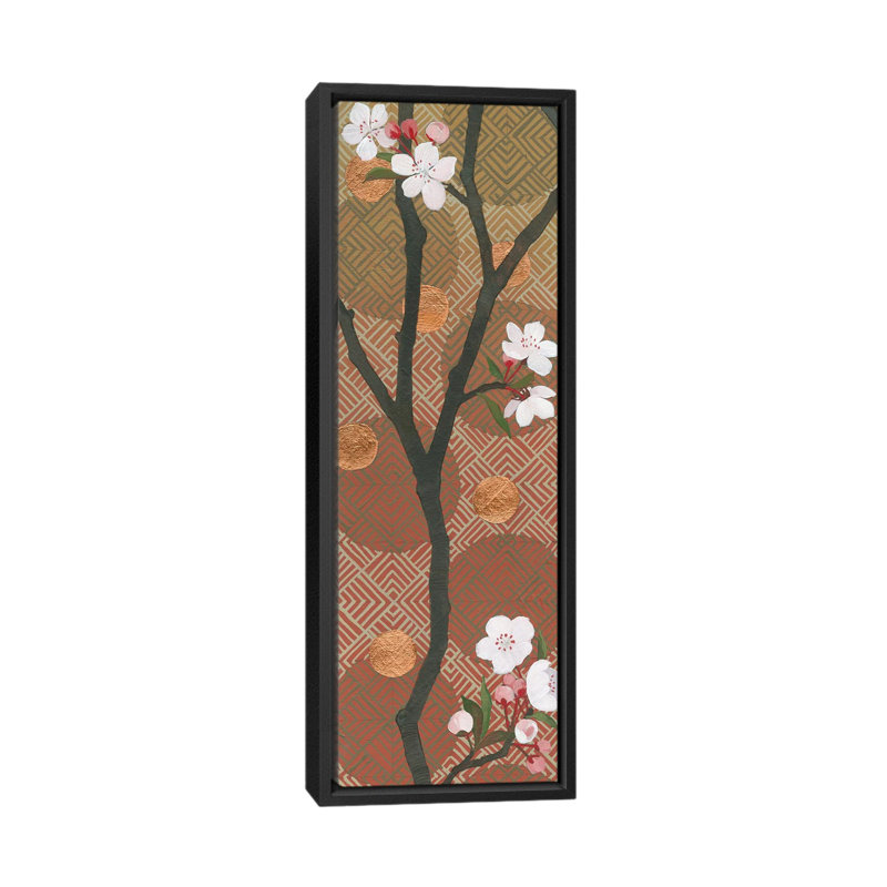 Impression numérique sur toile tendue « cherry blossoms panel i » kathrin lovell 1 pièce, H 36 po x l 12 po x P 1,5 po