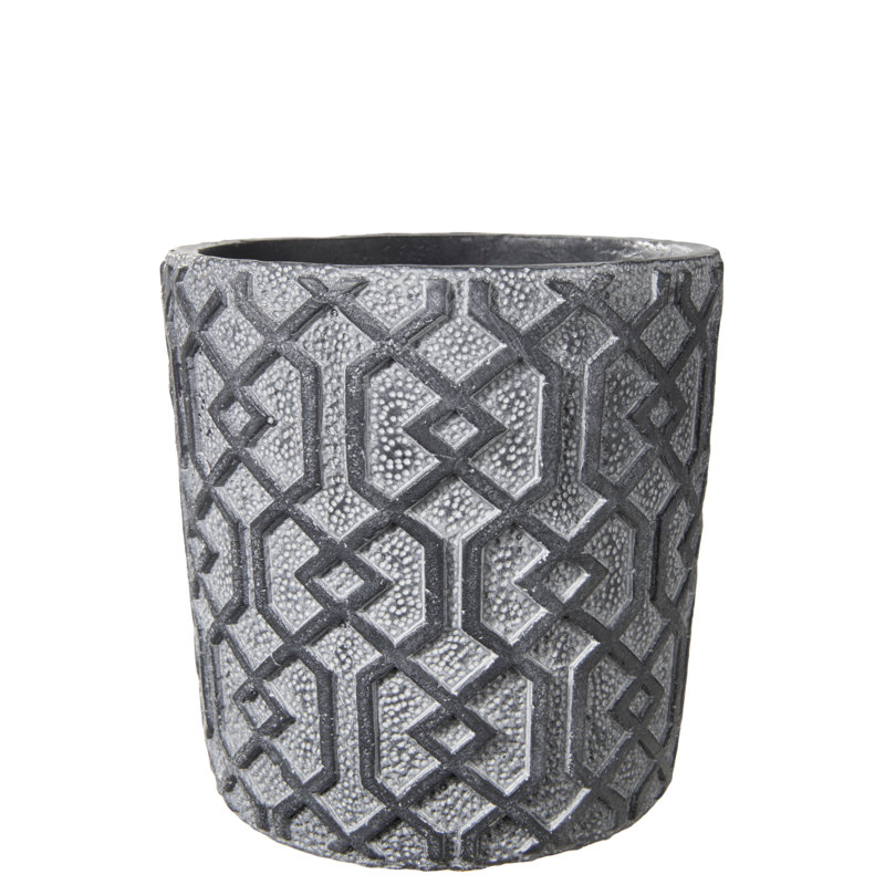 Pot Planter, Dark Gray, 6" H x 6" W x 6" D