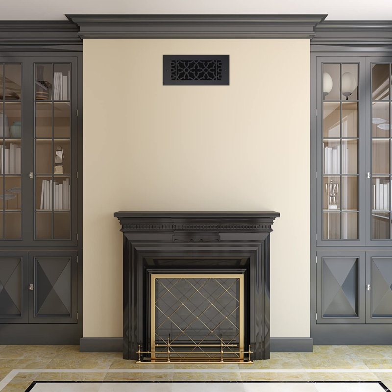 Cast Iron Scroll Pattern 12" x 6" Floor and Wall Grille