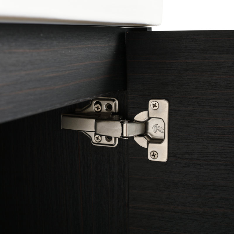 Meuble-lavabo à fermeture en douceur 28 po avec lavabo 28 po, Noir châtaignier