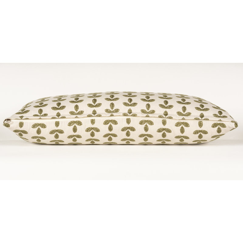 Coussin Birch Lane Trillium, Polyester, Vert floral