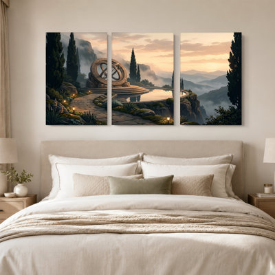Ensemble d'art mural sur toile en pierre