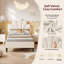 Single Bed, 90 x 200 cm, Children's Bed with Adjustable Headboard, Bed Frame with Box Spring Frame, Princess Bed, Girls Bed, Velvet-917656917