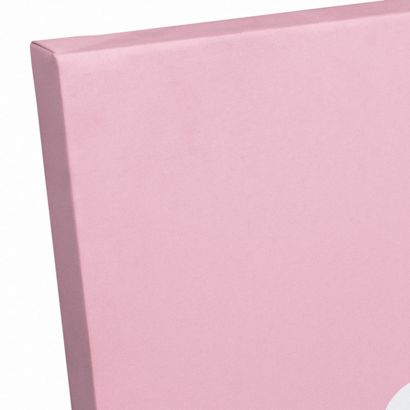 Art sur toile émoticône Butcher, H 20 po x l 16 po x P 1,25 po, Rose
