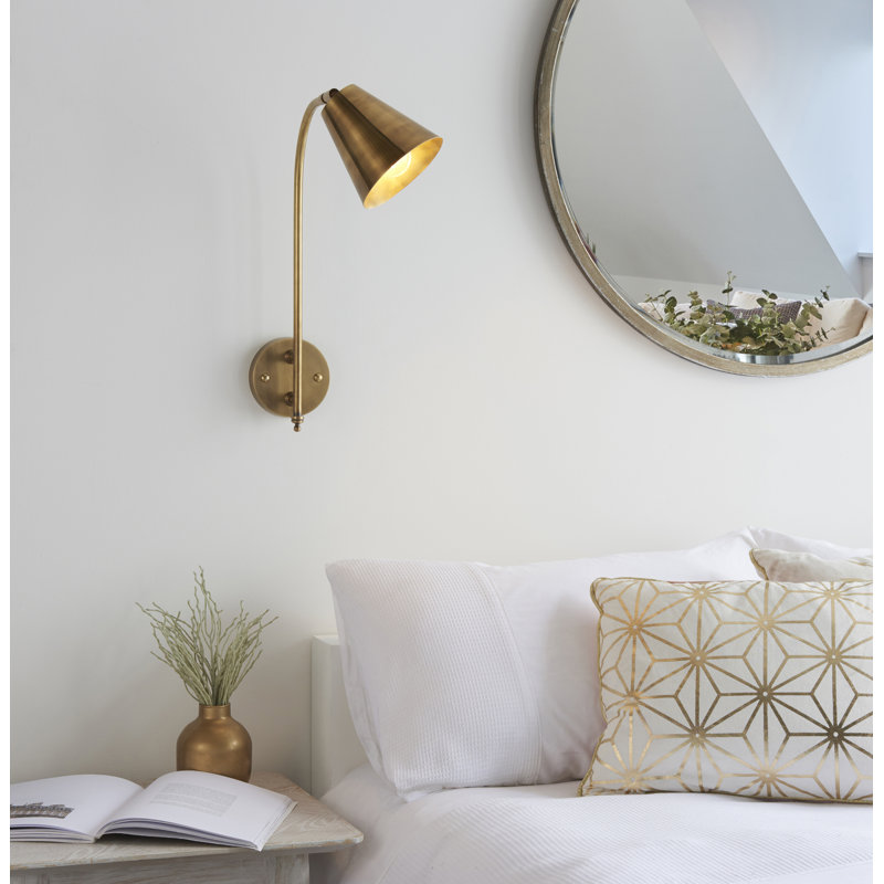 Laholm Solid Brass Wall Spotlight