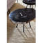 Petrified Coffee Table, Round, Metal Black Base