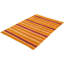 Tapis orange / rouge en laine noué à la main