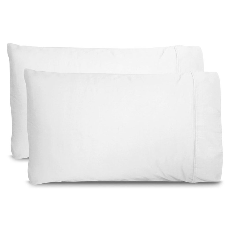 Cotton Blend Percale - Set of 2, White