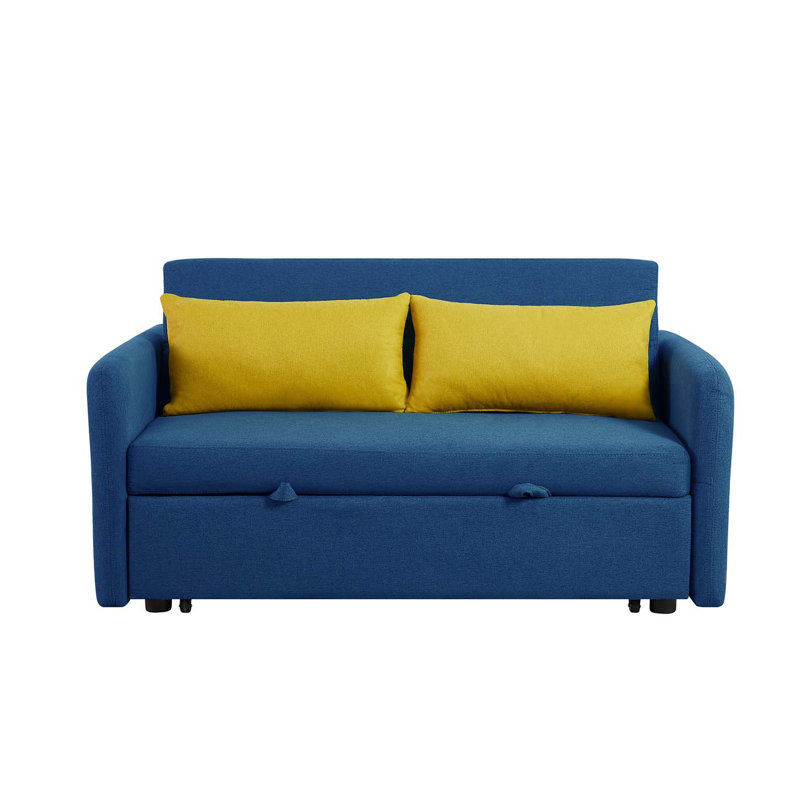 Twins Sofa Bed Fabric, Retro Blue